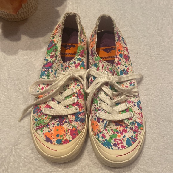ROCKET DOG Size 6.5 Paint Splatter Sneakers - Picture 2 of 8